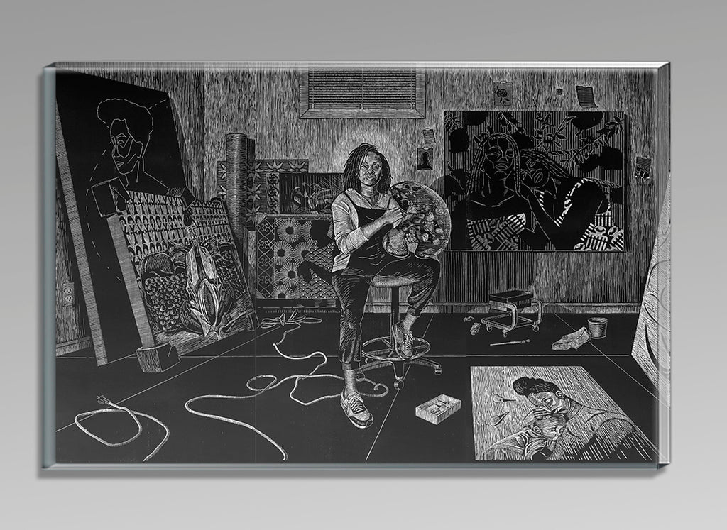 Hobbs Scene 5 The Studio Carving Out Time Acrylic Magnet Loose
