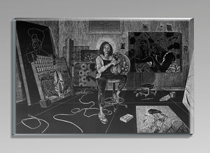 Hobbs Scene 5 The Studio Carving Out Time Acrylic Magnet Loose