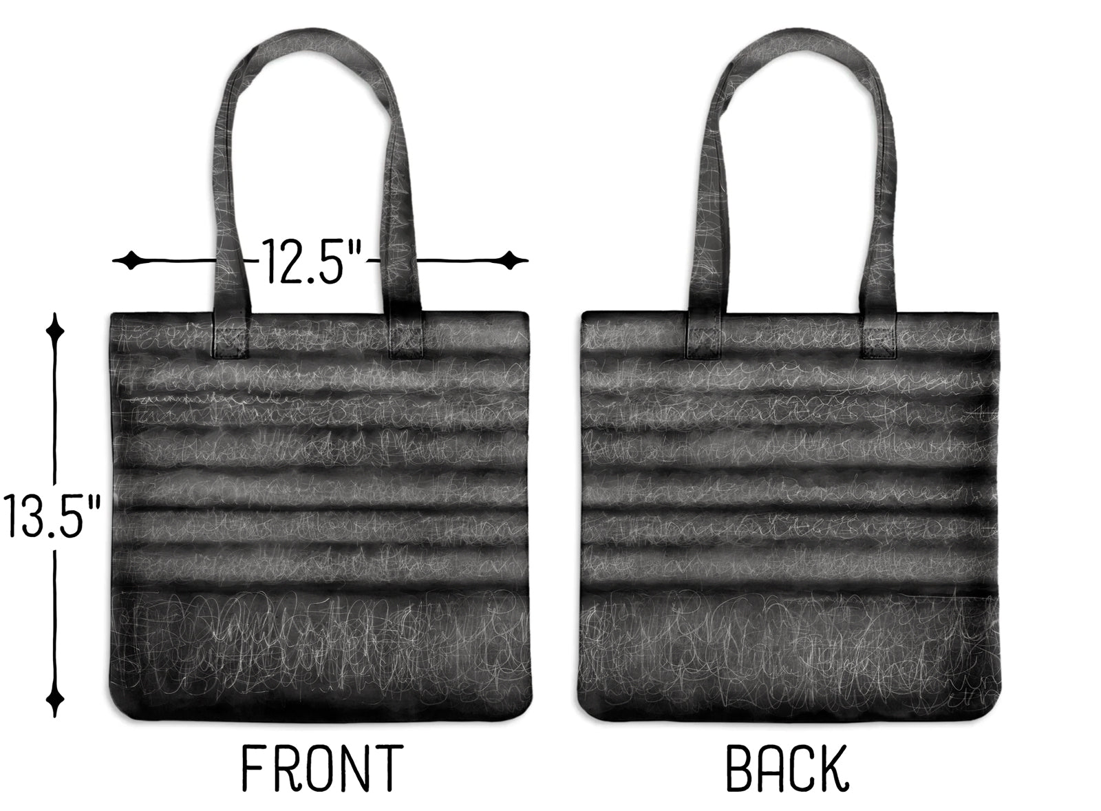 Four Minutes and Thirty Three Seconds Artisan Full Bleed Tote Black Hang Tag
