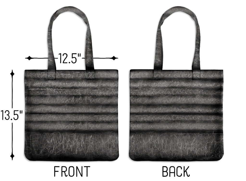 Four Minutes and Thirty Three Seconds Artisan Full Bleed Tote Black Hang Tag