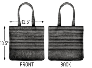 Four Minutes and Thirty Three Seconds Artisan Full Bleed Tote Black Hang Tag
