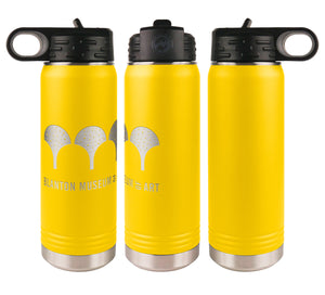 Blanton Museum of Art Petals Scene Yellow Laser Engraved Water Bottle 20oz