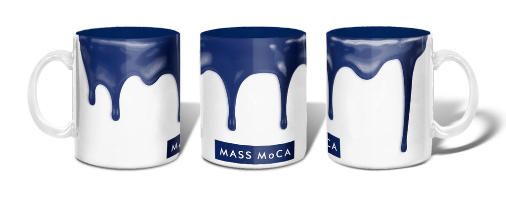 MASS MoCA Paint Drip Dark Blue Mug (Dark Blu-Deco)