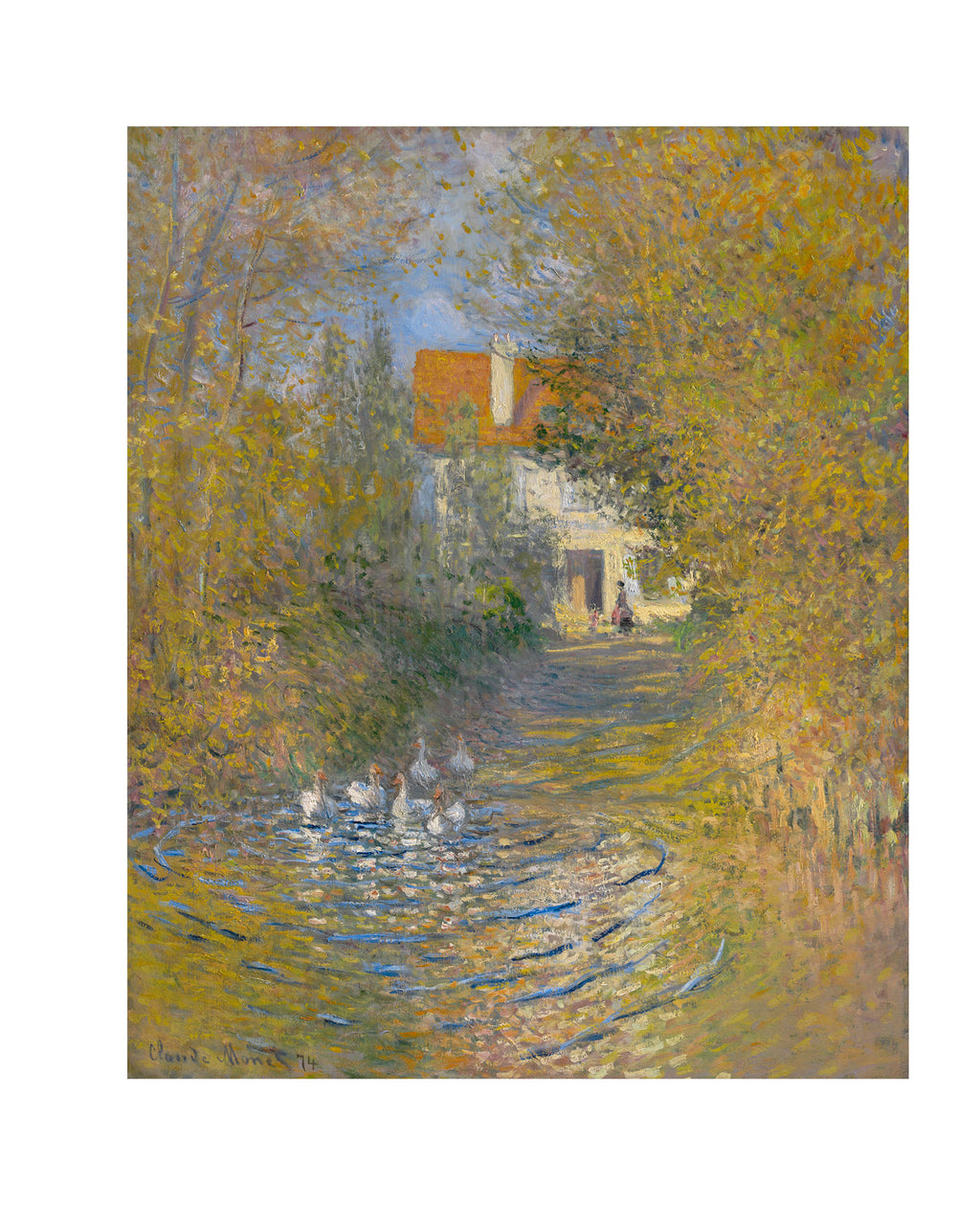 Geese Monet 11x14 Matted Print