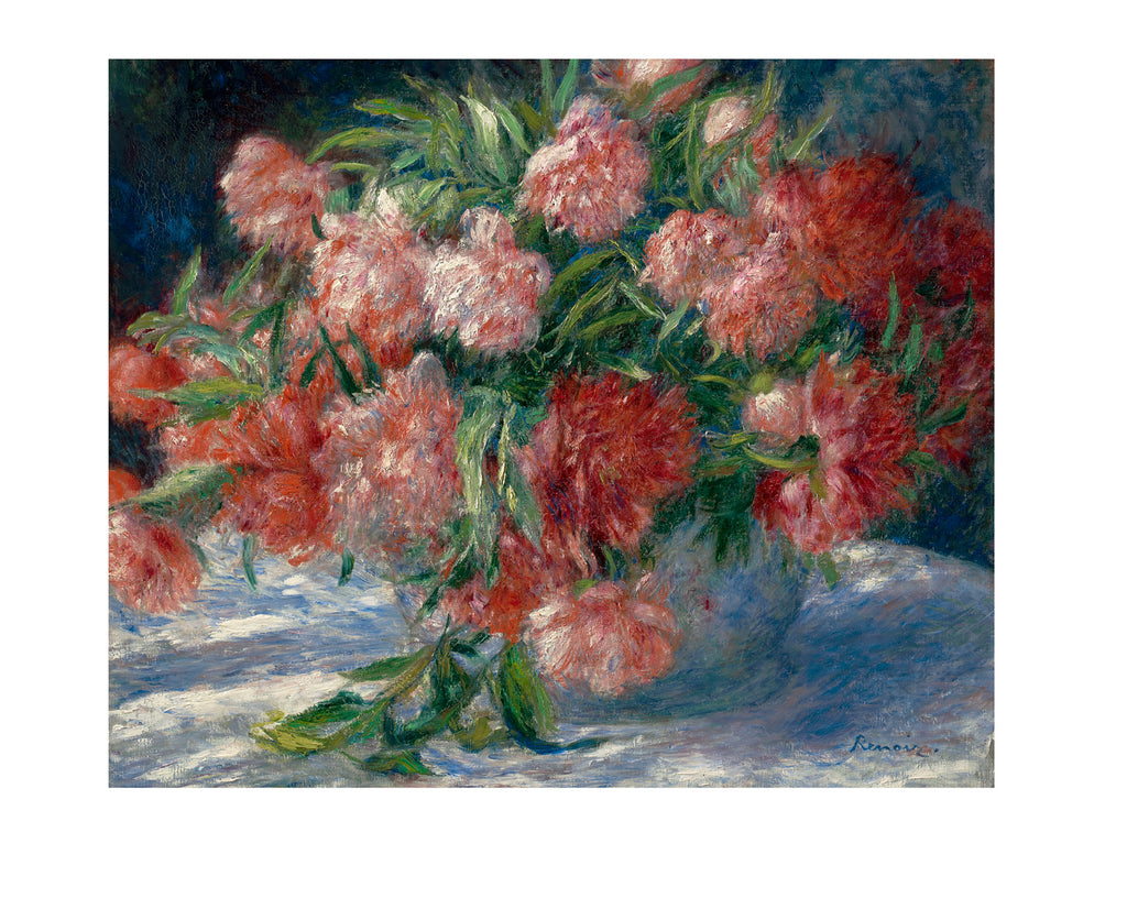 Renoir Peonies 11x14 Matted Print