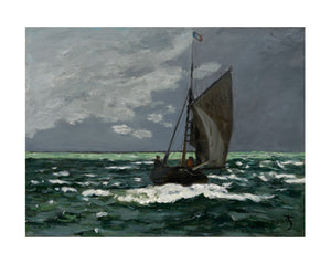 Monet Seascape Storm 11x14 Matted Print