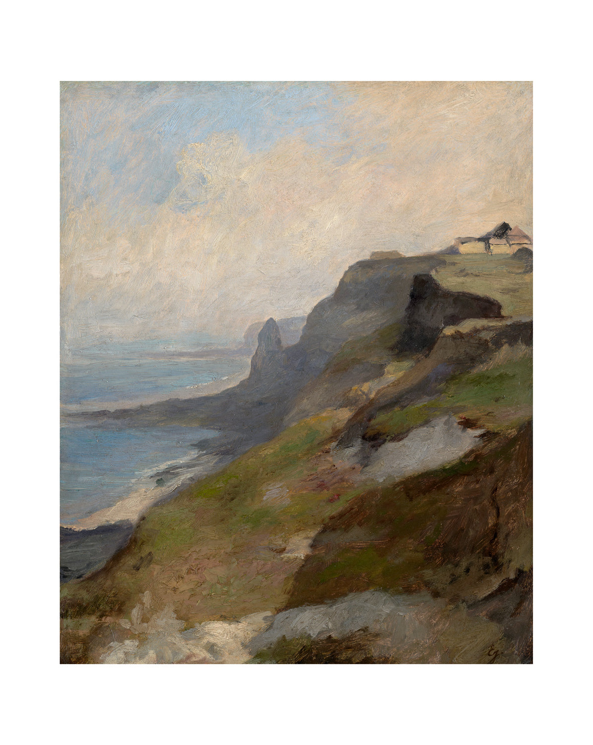 Cliffs of Normandy Isabey 11x14 Matted Print