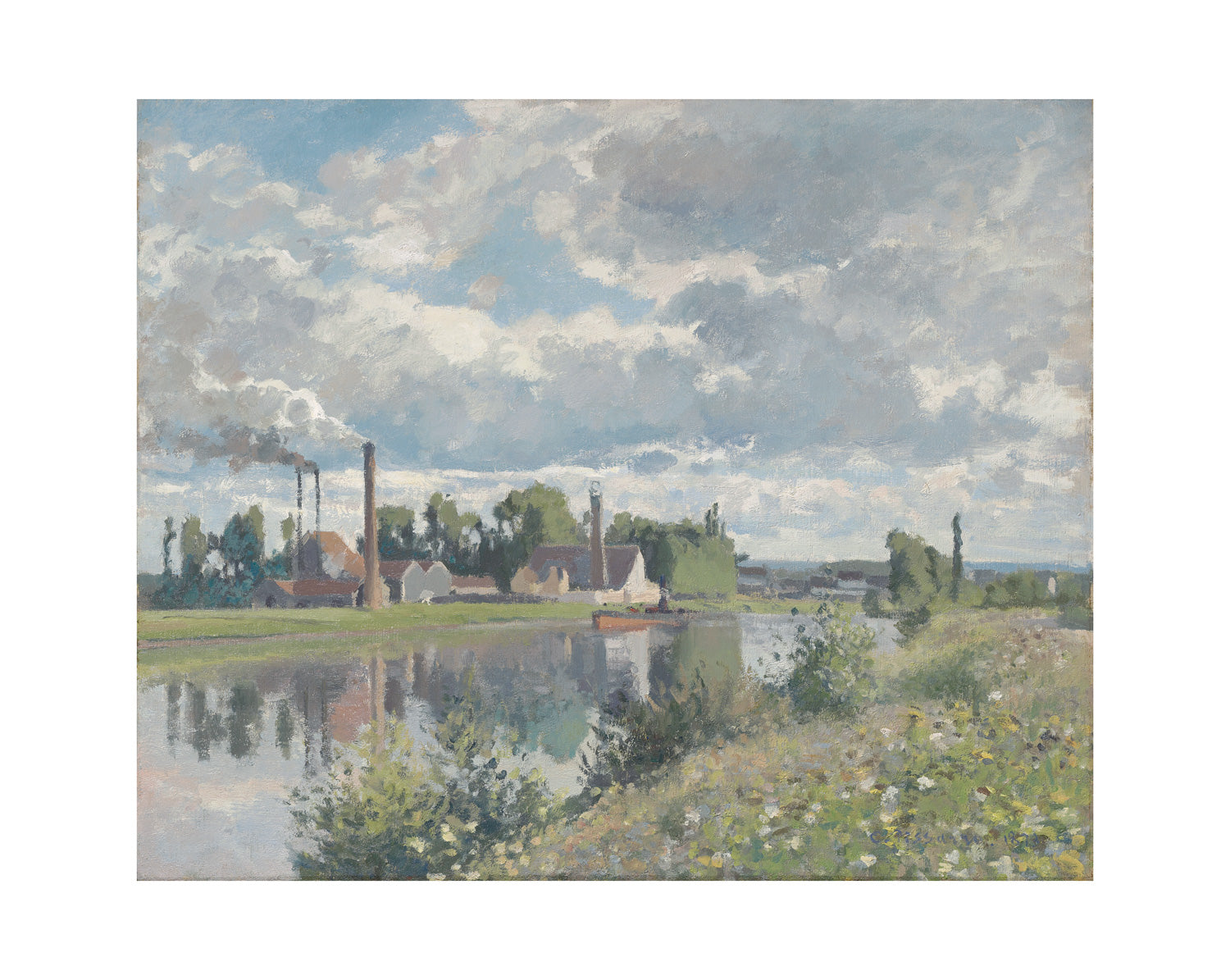 River Oise Near Pontoise 11x14 Matted Print
