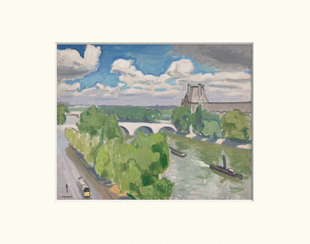 Marquet Le Louvre 11x14 Matted Print