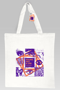 Sound Art Ink Tote White with Hang Tag