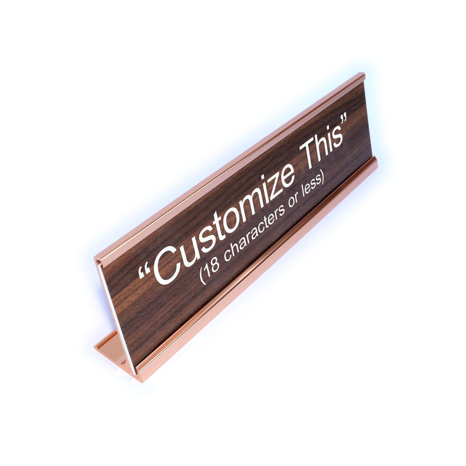 Custom Desk Plate