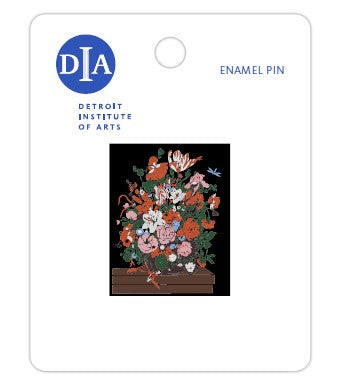 Flowers in Glass Vase Ruysch Enamel Pin
