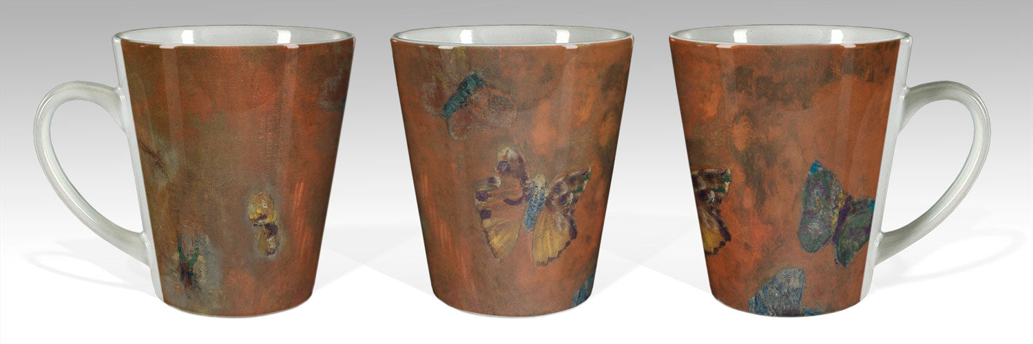 Redon Evocation of Butterflies Latte Mug