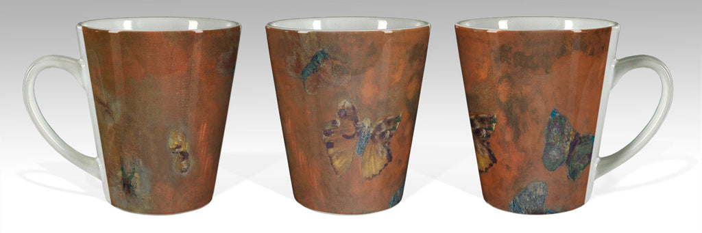 Redon Evocation of Butterflies Latte Mug