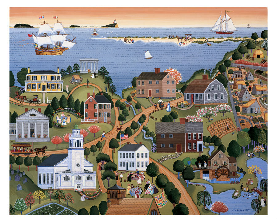 Historic Plymouth Fox 18x24 Giclee