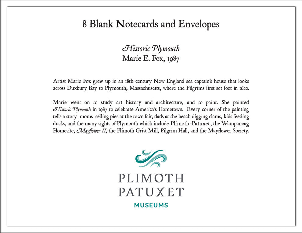 Historic Plymouth 5x7 Greeting Card Boxed Set of 8
