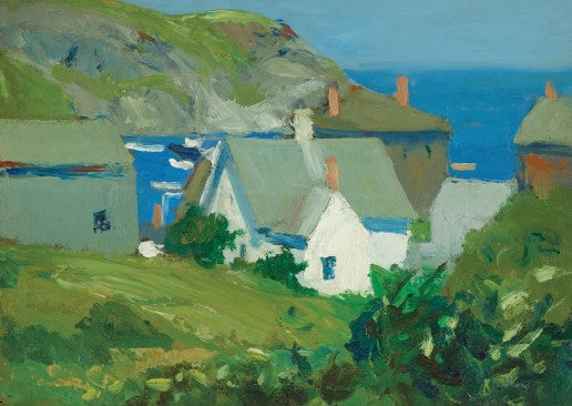 Hopper Monhegan Houses 5x7 Greeting Card