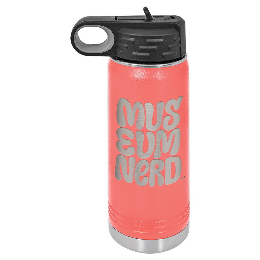 Museum Nerd × Alicia Schultz Insulated Water Bottle (Coral)