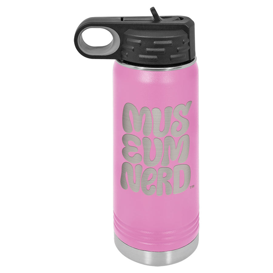 Museum Nerd × Alicia Schultz Insulated Water Bottle (Pink)