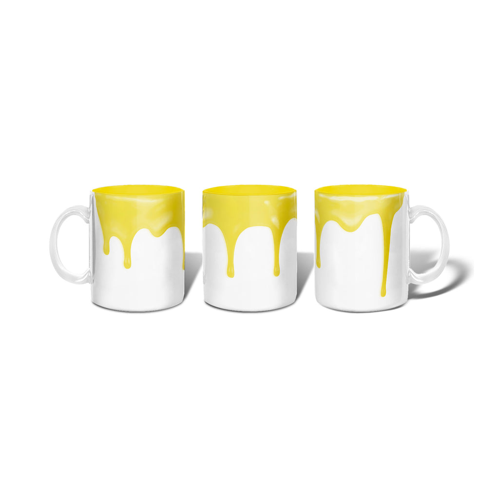 Paint Drip Yellow Mug