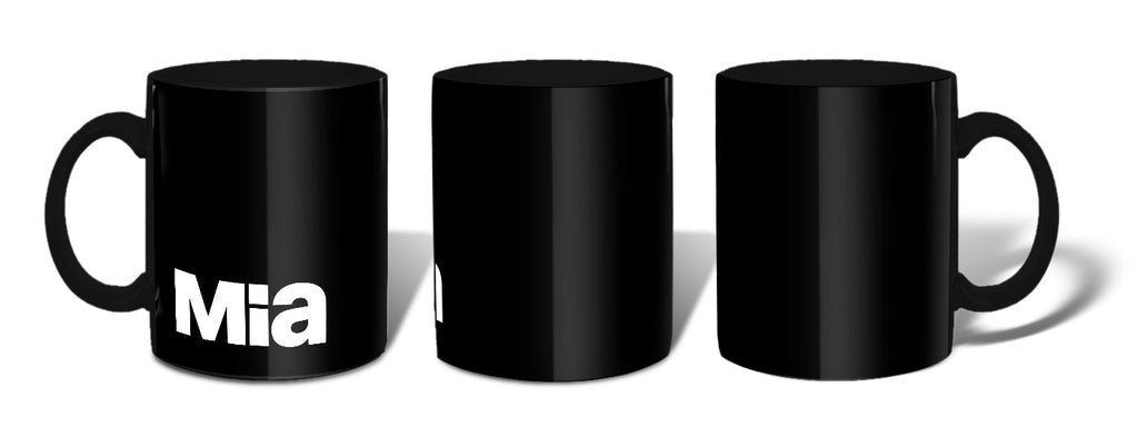 Mia Single Logo Mug (Black)