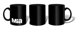 Mia Single Logo Mug (Black)