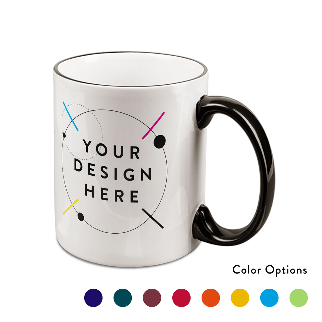 Custom 11 oz. Rim and Handle Mug