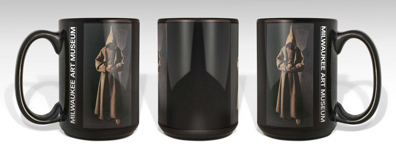 Zurbarán Saint Francis Mug (15oz Black) with bottom label