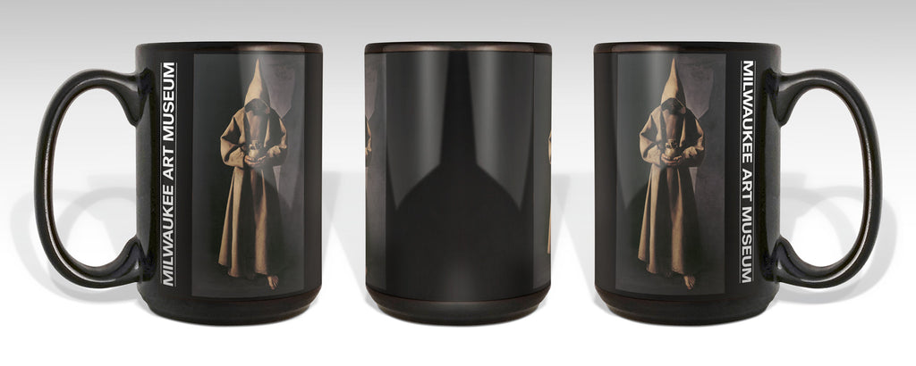 Zurbarán Saint Francis Mug (15oz Black) with bottom label