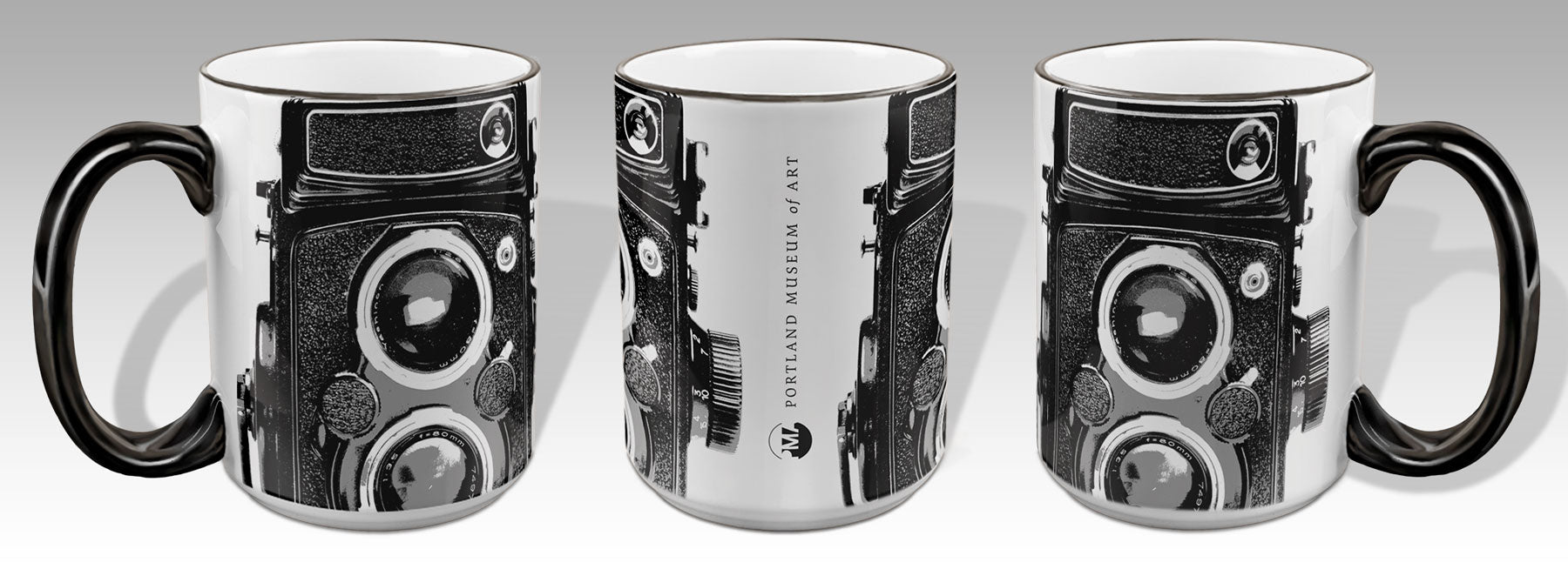 Medium Format Viewfinder Portland Museum Logo Mug (15oz Blk-RH)