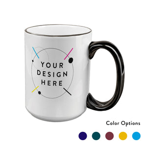 Custom 15 oz. Rim and Handle Mug