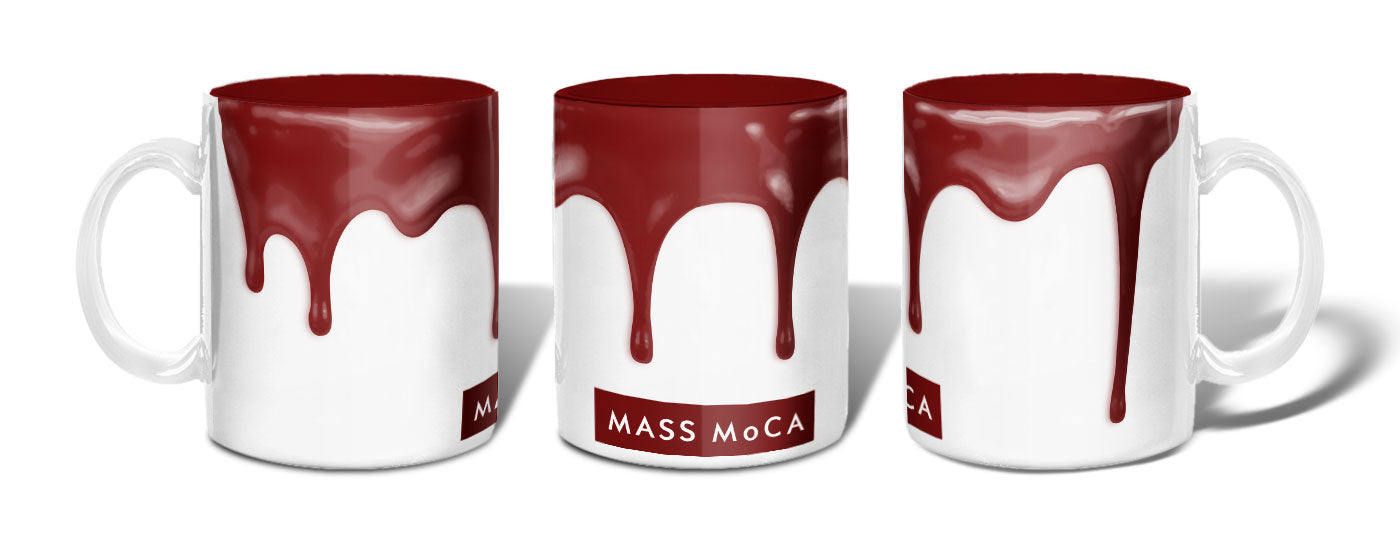 MASS MoCA Paint Drip Maroon Mug (Ma-Deco)