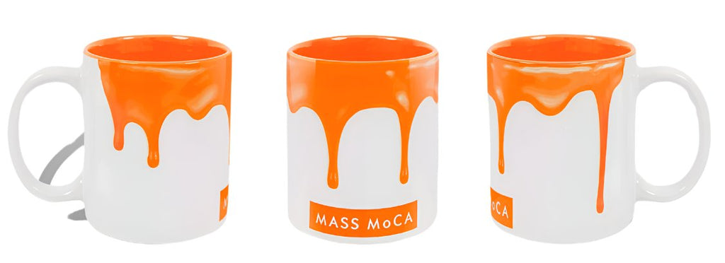 MASS MoCA Paint Drip Orange Mug (Or-Deco)