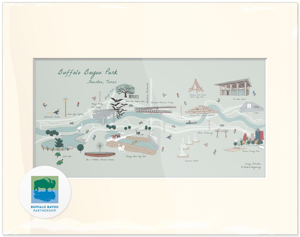 Buffalo Bayou Park 11x14 Matted Print