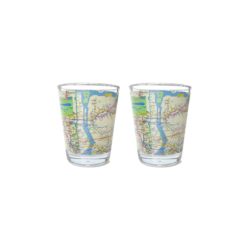 NYC Subway Map Shot Glass