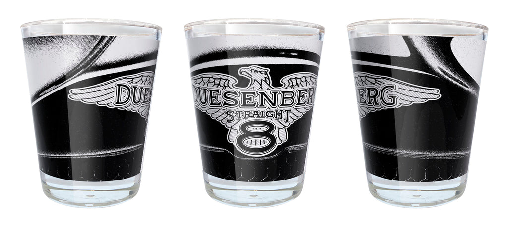 Duesenburg 8 Shot Glass (Clear Rim)