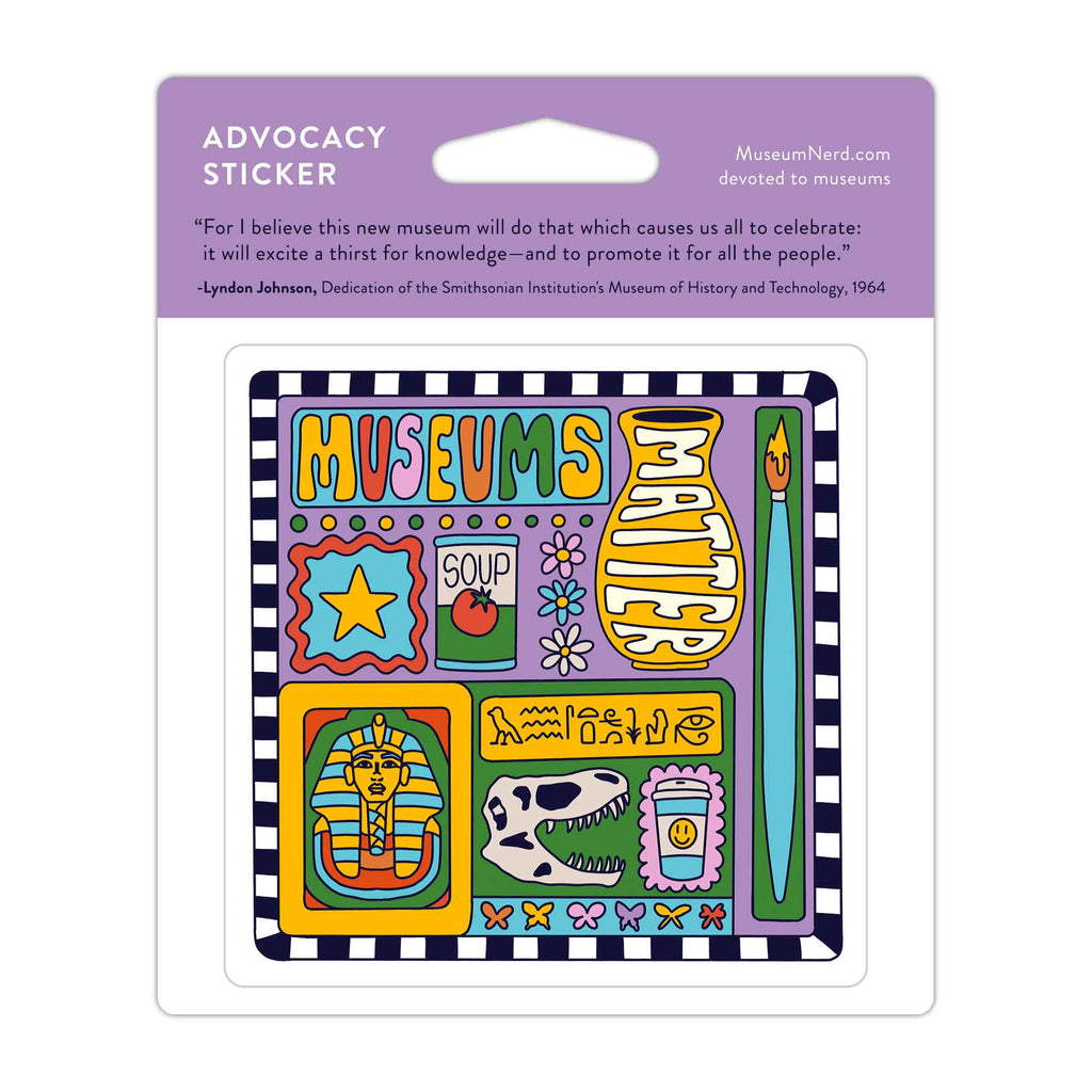 Museums Matter Color Illustration Sticker – Museum Nerd