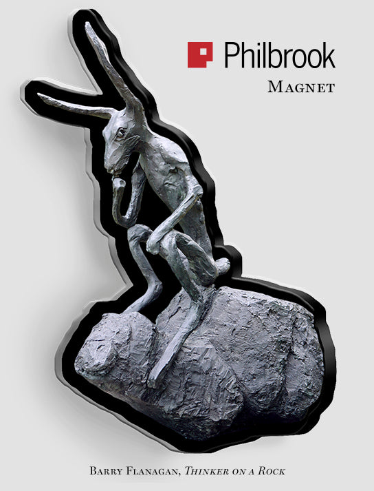 Thinker Bunny Acrylic Magnet Packaged