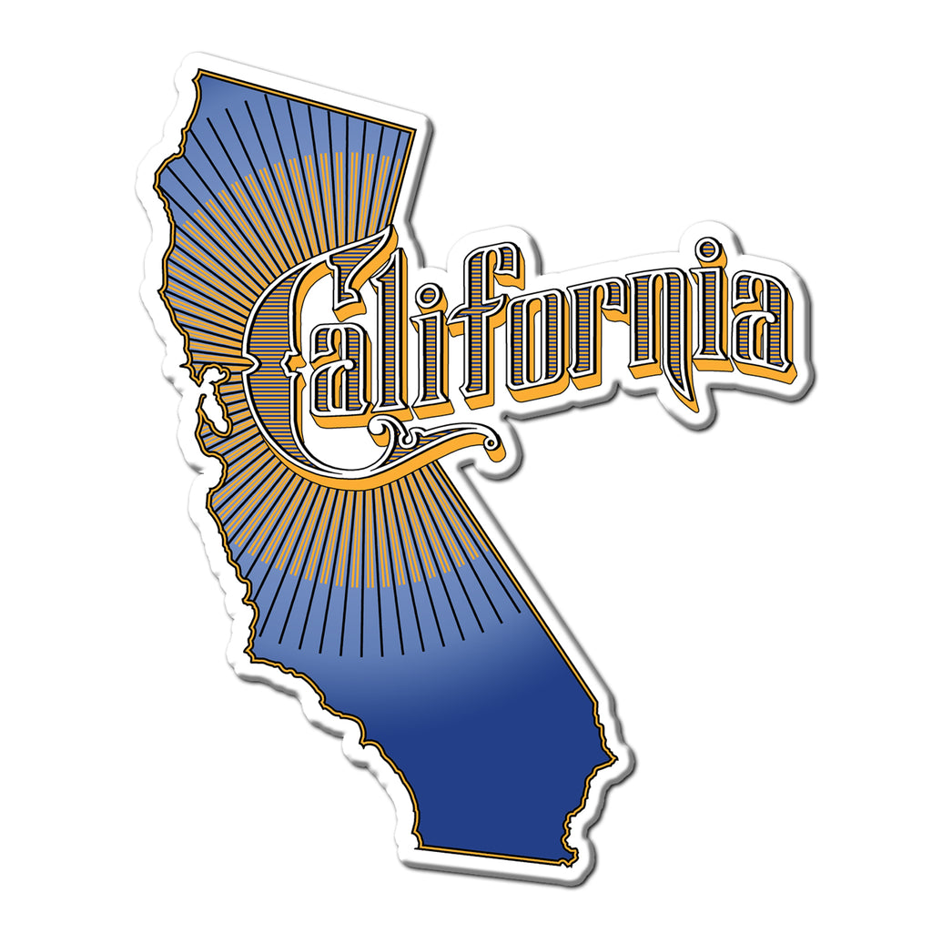 California Blue Acrylic Magnet Loose 7sq"