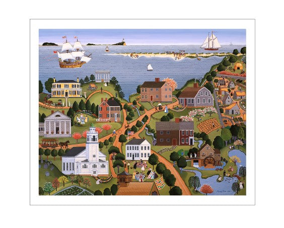 Historic Plymouth Fox 11x14 Matted Print