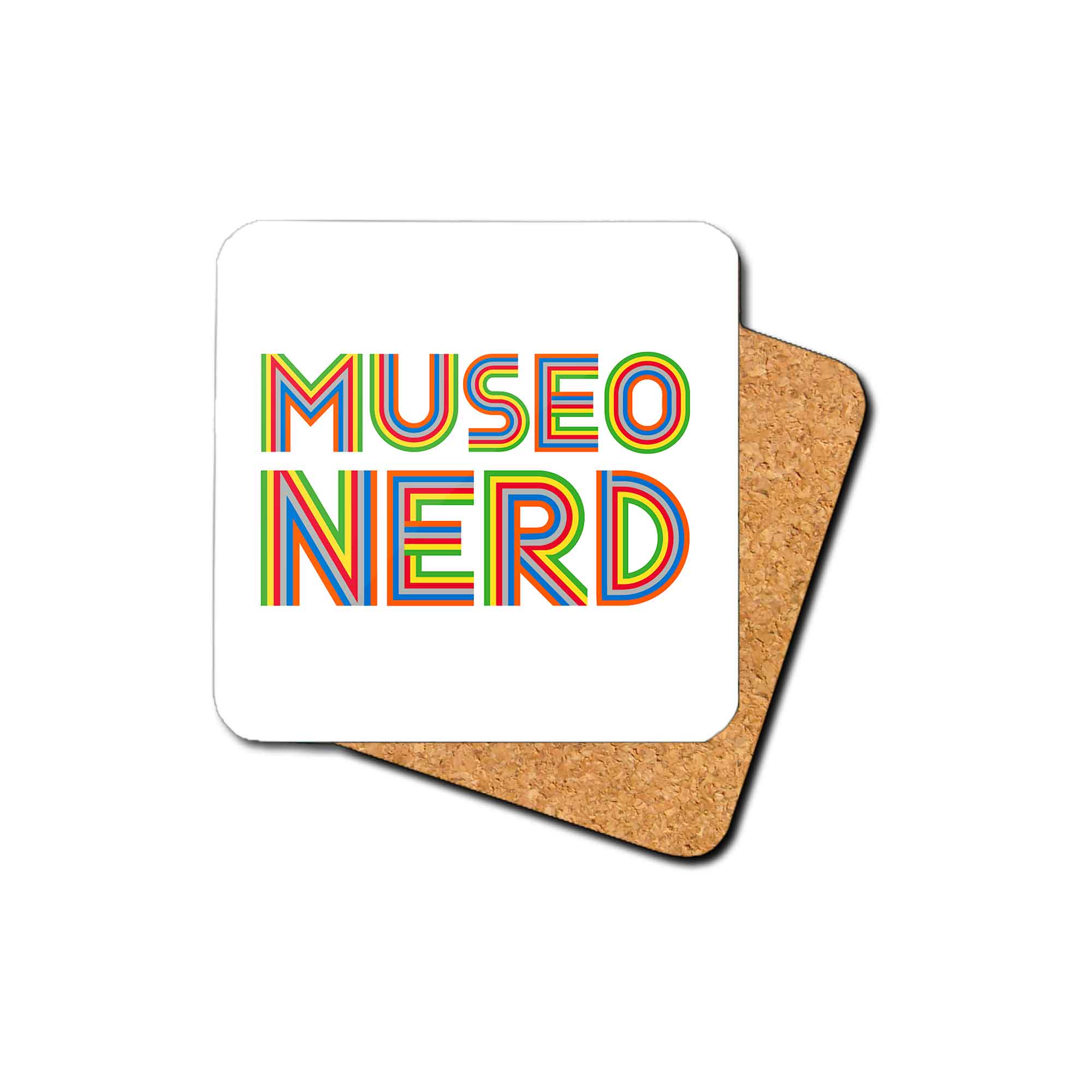 Museo Nerd White Coaster