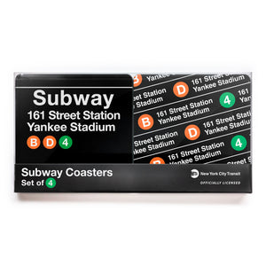 Yankee Stadium Subway Sign Coaster 4-pack