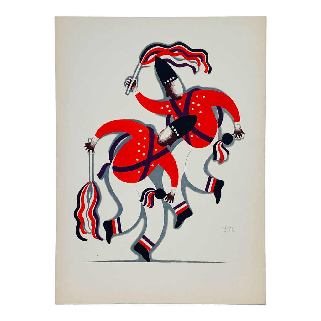 Carlos Mérida - Two dancers performing the dance of the malinches Lithograph