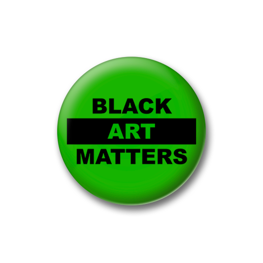 Willie Cole Black Art Matters Green Button