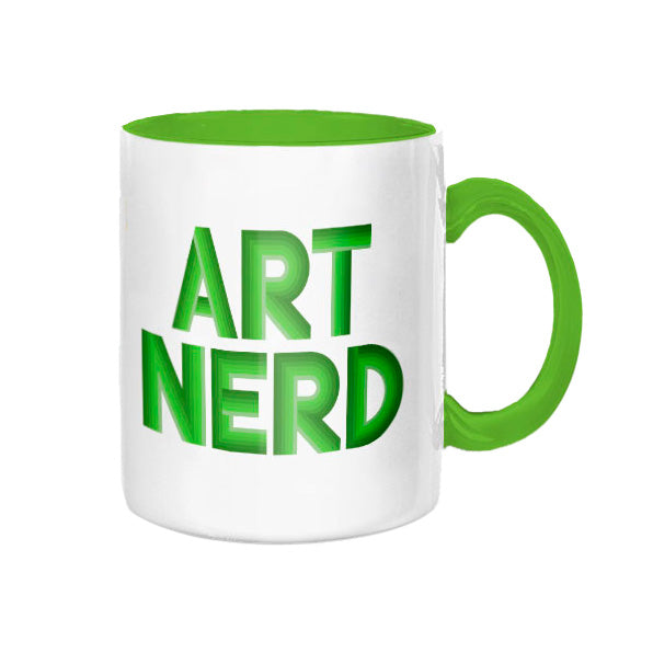 Art Nerd Light Green Deco Handle 11oz. Mug
