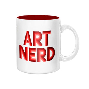 Art Nerd Maroon Deco Mug