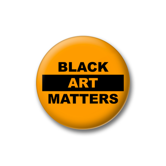 Willie Cole Black Art Matters Orange Button