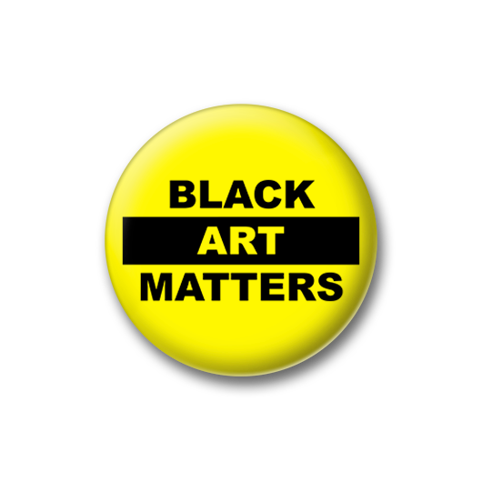 Willie Cole Black Art Matters Yellow Button